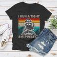Women's V-Neck T-Shirt - Vintage Raccoon Captain Humor