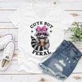 Cute Raccoon V-Neck T-Shirt for Women | Small Size | Fun & Colorful Design
