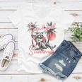 Feral Raccoon Summer V-Neck T-Shirt | Women's Vacation Fun