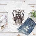 Raccoon Feral Retro T-Shirt - Summer Style V-Neck for Women