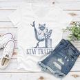 Stay Trashy Raccoon Halloween Women's V-Neck T-Shirt | Funny Festive Style