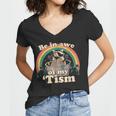 Autism Awareness Women's V-Neck T-Shirt - Raccoon Meme Design