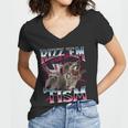 Autism Rizz Em With The Tism Meme Autistic Racoon Women's V-Neck T-Shirt
