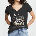 Funny Raccoon V-Neck T-Shirt | Quirky Women's Casual Top