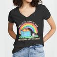 Groovy This Little Light-Of Mine Dumpster Fire Raccoon Women's V-Neck T-Shirt