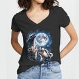 Opossum Raccoon Skunk Moon Meme V-Neck Tee for Animal Lovers