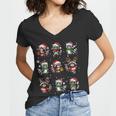 Raccoon Lover Women's V-Neck T-Shirt - Festive Christmas Theme