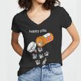 Raccoon Lover Women's V-Neck T-Shirt - Fun Happy Raccoon Design