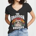 Raccoon Lover Women's V-Neck T-Shirt - Retro Vintage Style