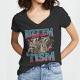 Raccoon Meme Autistic Empowerment Women's V-Neck T-Shirt