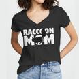 Raccoon Mom V-Neck T-Shirt - Cozy Gift for Animal Lover Moms