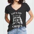 Raccoon V-Neck T-Shirt - Fun Crime Theme for Men & Women