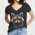 Raccoon Women's V-Neck T-Shirt | Stylish Urban Wildlife Theme