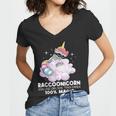 Raccoonicorn Raccoon Lover V-Neck T-Shirt for Women | Whimsical Fantasy