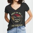 Sarcastic Raccoon Lover Women's V-Neck Tee – Delightful Humor