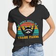 Trash Panda Raccoon Women's V-Neck Tee - Fun Spirit Animal Design