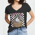 Women's V-Neck T-Shirt - Adopt A Cat Team - Opossum & Racoon Design