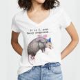 Fairy Godpossum & Raccoon Women's V-Neck T-Shirt - Whimsical Fun