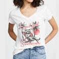 Feral Raccoon Summer V-Neck T-Shirt | Women's Vacation Fun