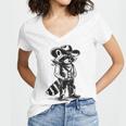 Raccoon Cowboy and Cowgirl Western V-Neck Country T-Shirt for Men & Women