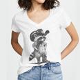 Raccoon Cowboy Graphic V-Neck T-Shirt | Unisex Funny Western Pick