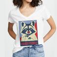 Trash Panda Raccoon Lover Poster Animal Women's V-Neck T-Shirt