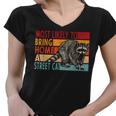 Adopt a Street Cat V-Neck T-Shirt - Funny Raccoon Lovers Gift