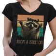 Adopt Street Cat Vintage Art V-Neck | Animal Lovers Tee