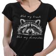 Cute Raccoon Women's V-Neck T-Shirt | Whimsical Wildlife Style