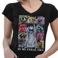 Feral Raccoon Meme V-Neck T-Shirt - Women's Trash Team Style