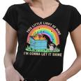 Groovy This Little Light-Of Mine Dumpster Fire Raccoon Women's V-Neck T-Shirt
