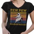 Pew Pew Madafakas Raccoon Lover Vintage Retro Women's V-Neck T-Shirt