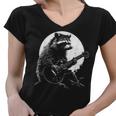 Raccoon Guitarist Women's V-Neck T-Shirt - Musical Moonlight Meme