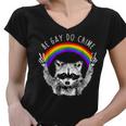 Raccoon LGBTQ Pride V-Neck - Rainbow Gay Women's Tee