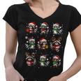Raccoon Lover Women's V-Neck T-Shirt - Festive Christmas Theme