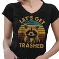 Raccoon Lovers Let's Get Trashed V-Neck T-Shirt - Women's Small