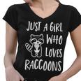Raccoon Lover's V-Neck Tee - Cute Women's T-Shirt