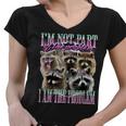 Raccoon Meme Bootleg Women's V-Neck T-Shirt - Fun & Quirky