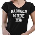 Raccoon Mode Women's V-Neck T-Shirt | Cute Trash Panda Style