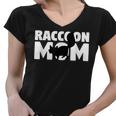 Raccoon Mom V-Neck T-Shirt - Cozy Gift for Animal Lover Moms