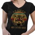 Raccoon Trash Panda Women's V-Neck T-Shirt | Fun Kids Cartoon