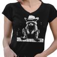 Raccoon Western Cowboy T-Shirt - Unisex V-Neck | Adults, Kids