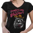 Raccoon Women's V-Neck T-Shirt - Fun Strawberry Jam Theme