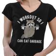 Raccoon Workout Trash Panda Gym Women's V-Neck T-Shirt