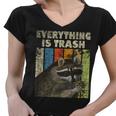 Retro Raccoon Camping Women's V-Neck T-Shirt - Fun Outdoors