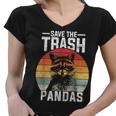 Retro Raccoon Women's V-Neck T-Shirt - Support Wildlife