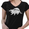 Retro Raccoon Women's V-Neck T-Shirt - Vintage Moon Theme