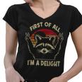 Sarcastic Raccoon Lover Women's V-Neck Tee – Delightful Humor