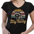 Stay Trashy Opossum & Raccoon Meme Women's V-Neck T-Shirt - Fun