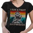 Women's V-Neck T-Shirt - Vintage Raccoon Captain Humor